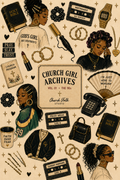 Church Girl Archives Vol. 01 The 90s lined notebook front cover by Church Folk Studio