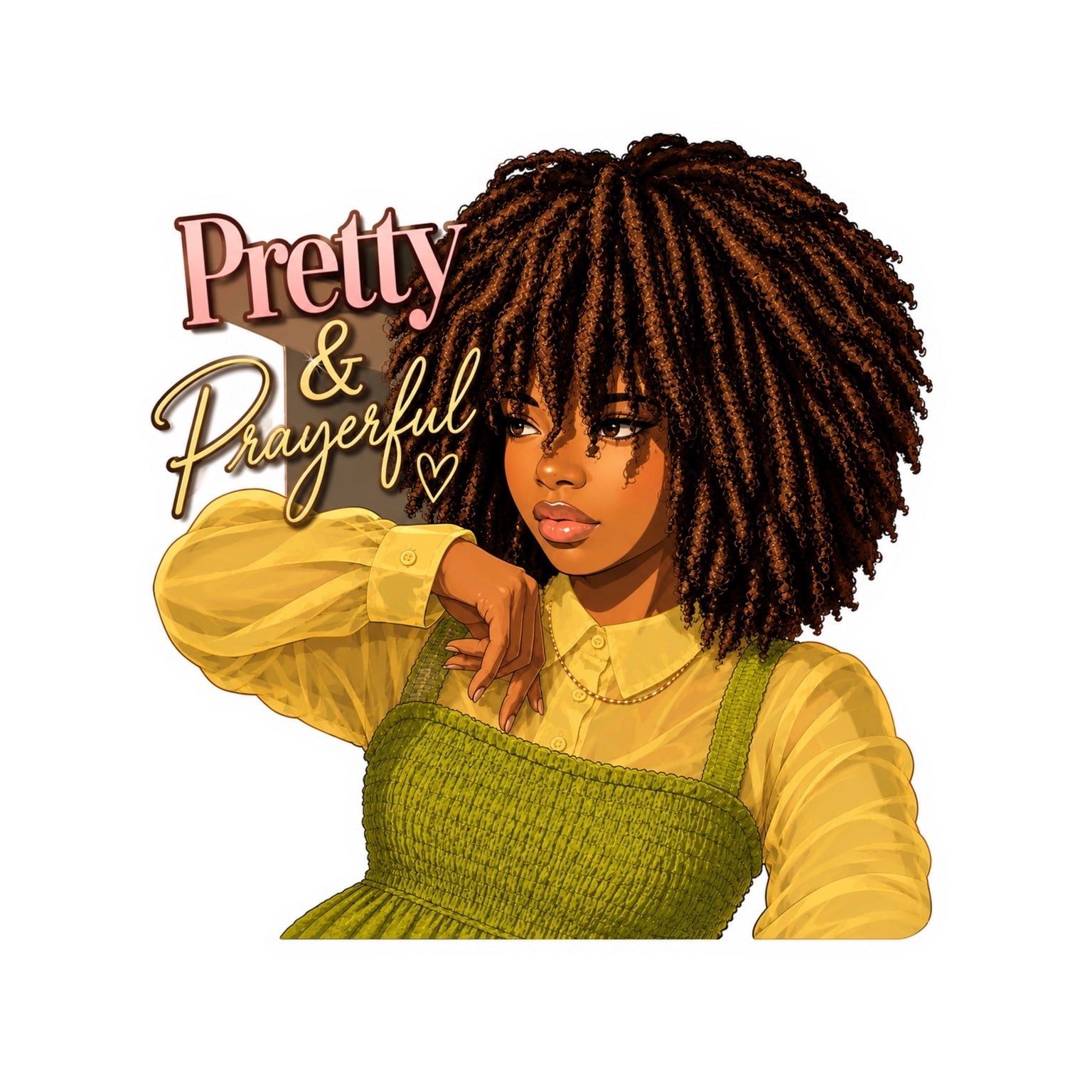 Pretty and Prayerful sticker included in the Church Girl Sticker Pack